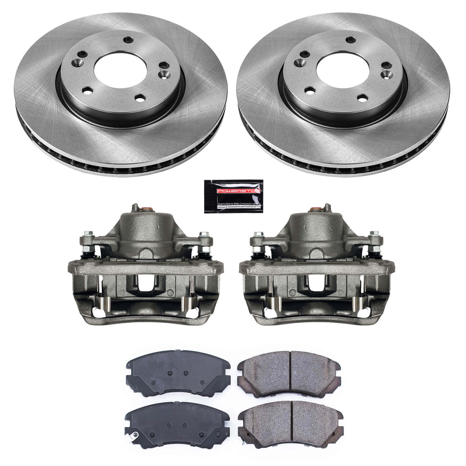 Power Stop KCOE5913 Autospecialty 1-Click OE Replacement Front Brake Kit With Calipers for 2010-2011 Kia Soul product image