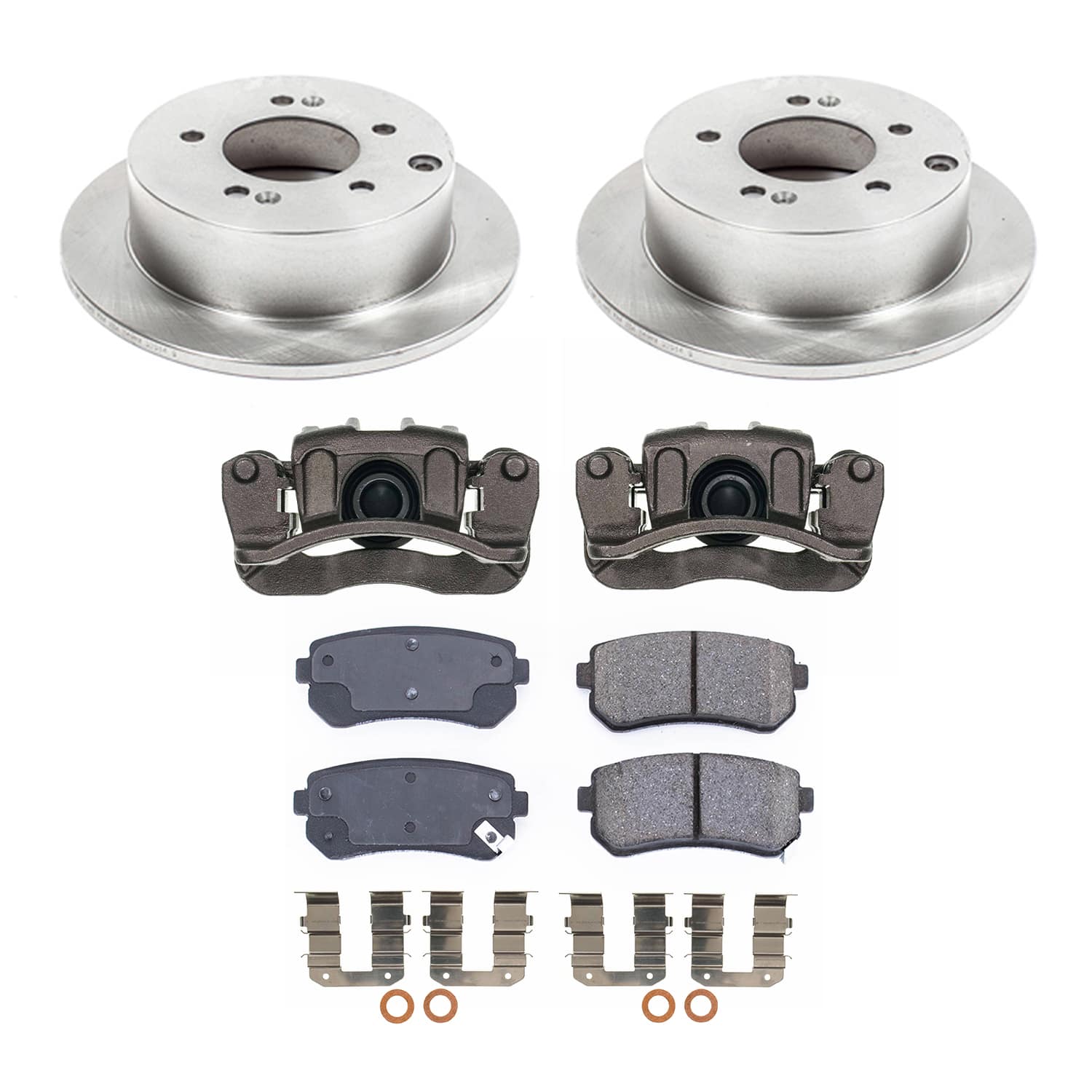 Power Stop KCOE5915 - Rear Z17 Evolution Pad And Autospecialty 1-Click OE Replacement Rotor Kit With Calipers vehicle fitment brake part