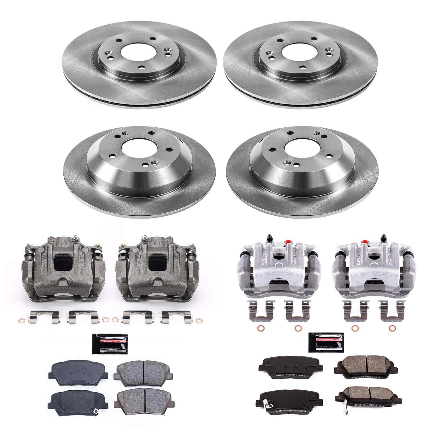Power Stop KCOE5927 Autospecialty 1-Click OE Replacement Pad And Rotor Kit With Calipers for 2010-2012 Hyundai Santa Fe product image
