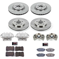Power Stop KCOE5942 Autospecialty 1-Click OE Replacement Front And Rear Brake Kit With Calipers for 2012 Ford Mustang Shelby GT500 product image