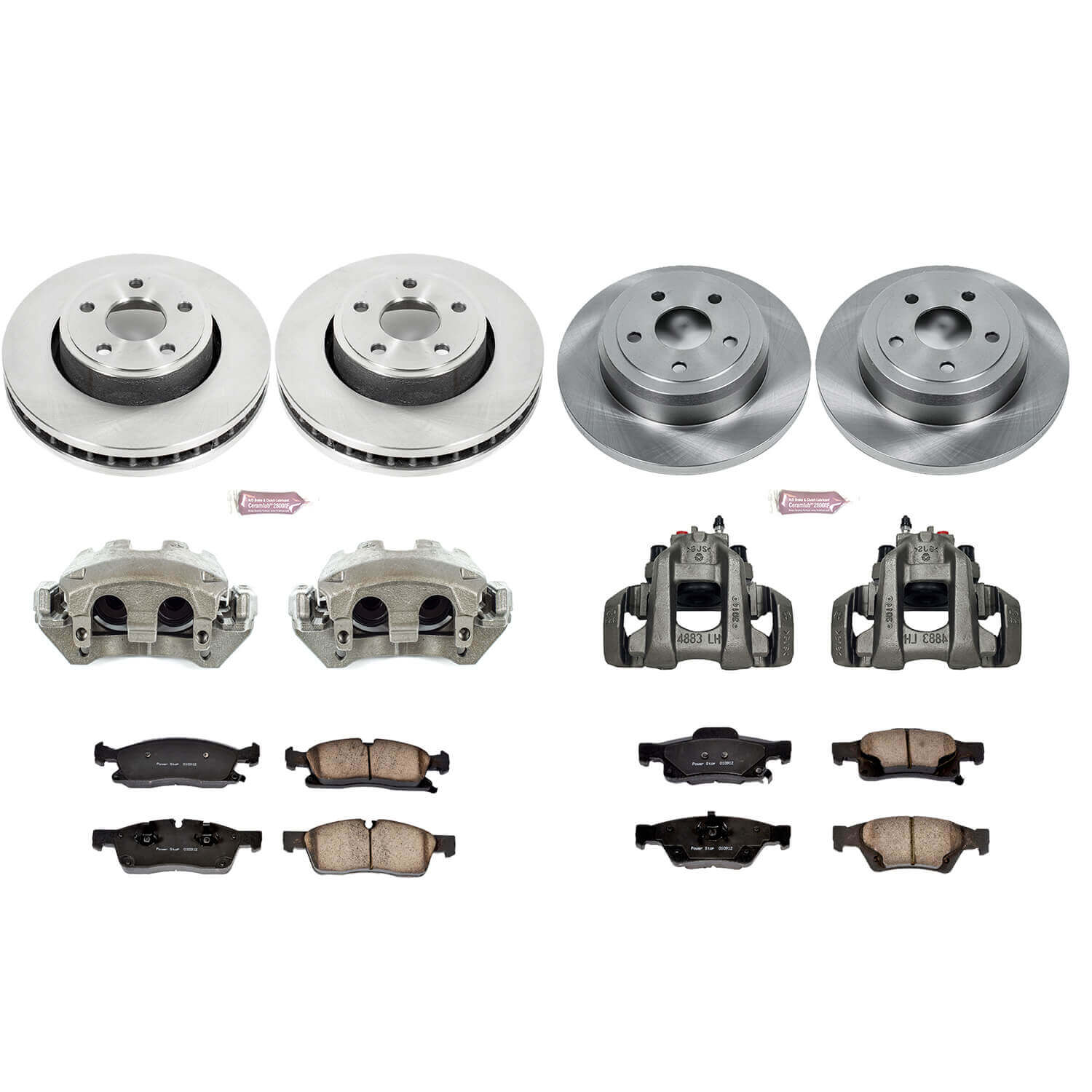 Power Stop KCOE5952 Autospecialty 1-Click Daily Driver Front And Rear Brake Kit for 2011-2017 Dodge Durango product image
