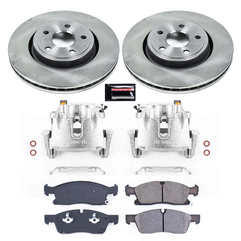 Power Stop KCOE5954 Autospecialty 1-Click OE Replacement Front Brake Kit With Calipers for 2011-2017 Dodge Durango product image