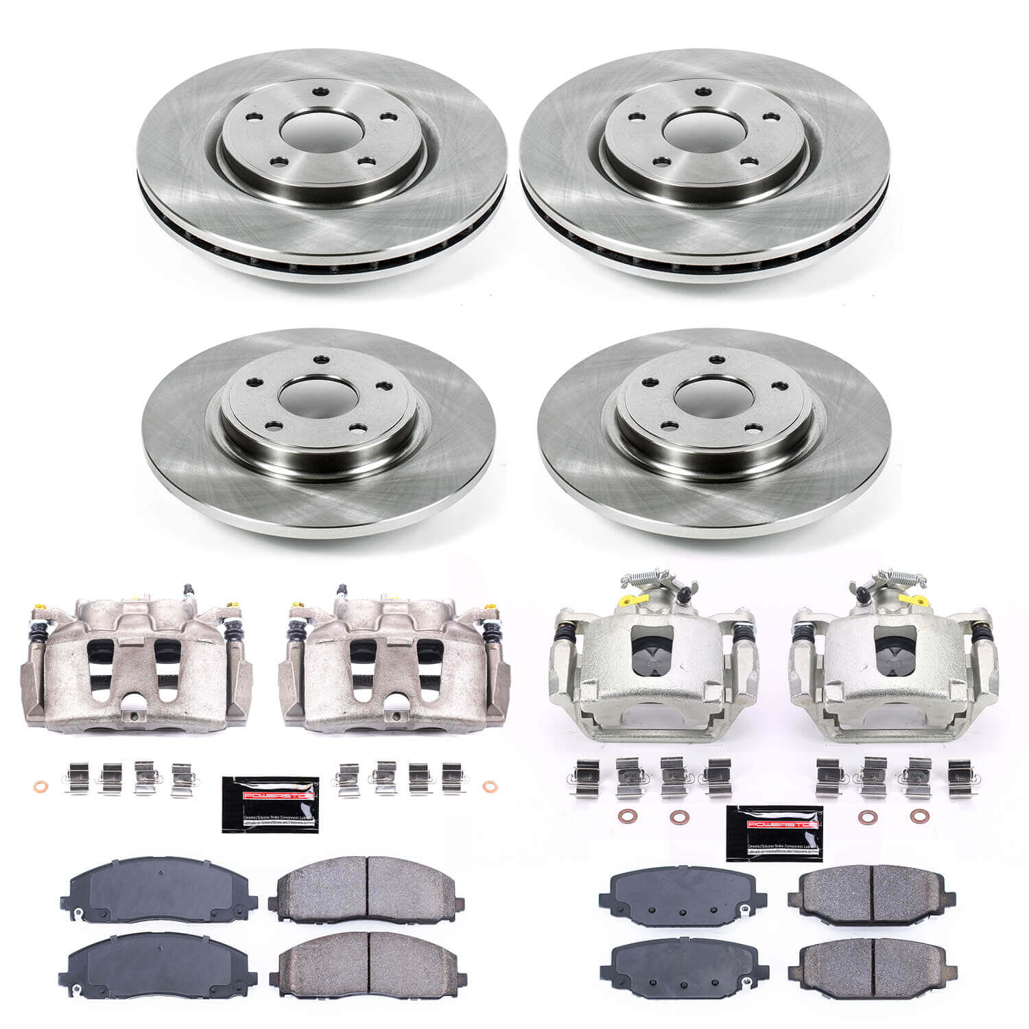 Power Stop KCOE5960 Autospecialty 1-Click OE Replacement Front And Rear Brake Kit With Calipers for 2012-2016 Chrysler Town & Country product image