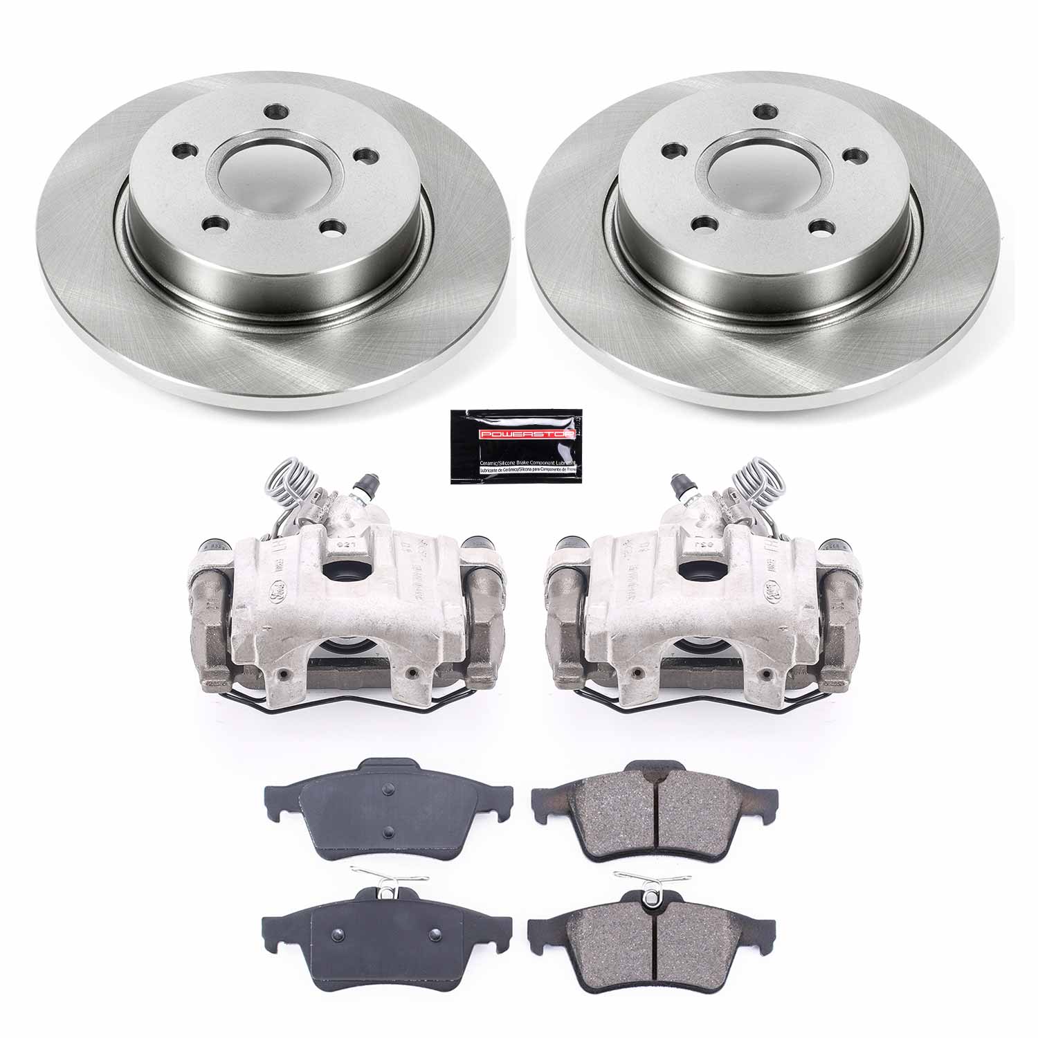 Power Stop KCOE5975 Autospecialty 1-Click OE Replacement Rear Brake Kit With Calipers for 2012-2014 Ford Focus Rear Disc product image