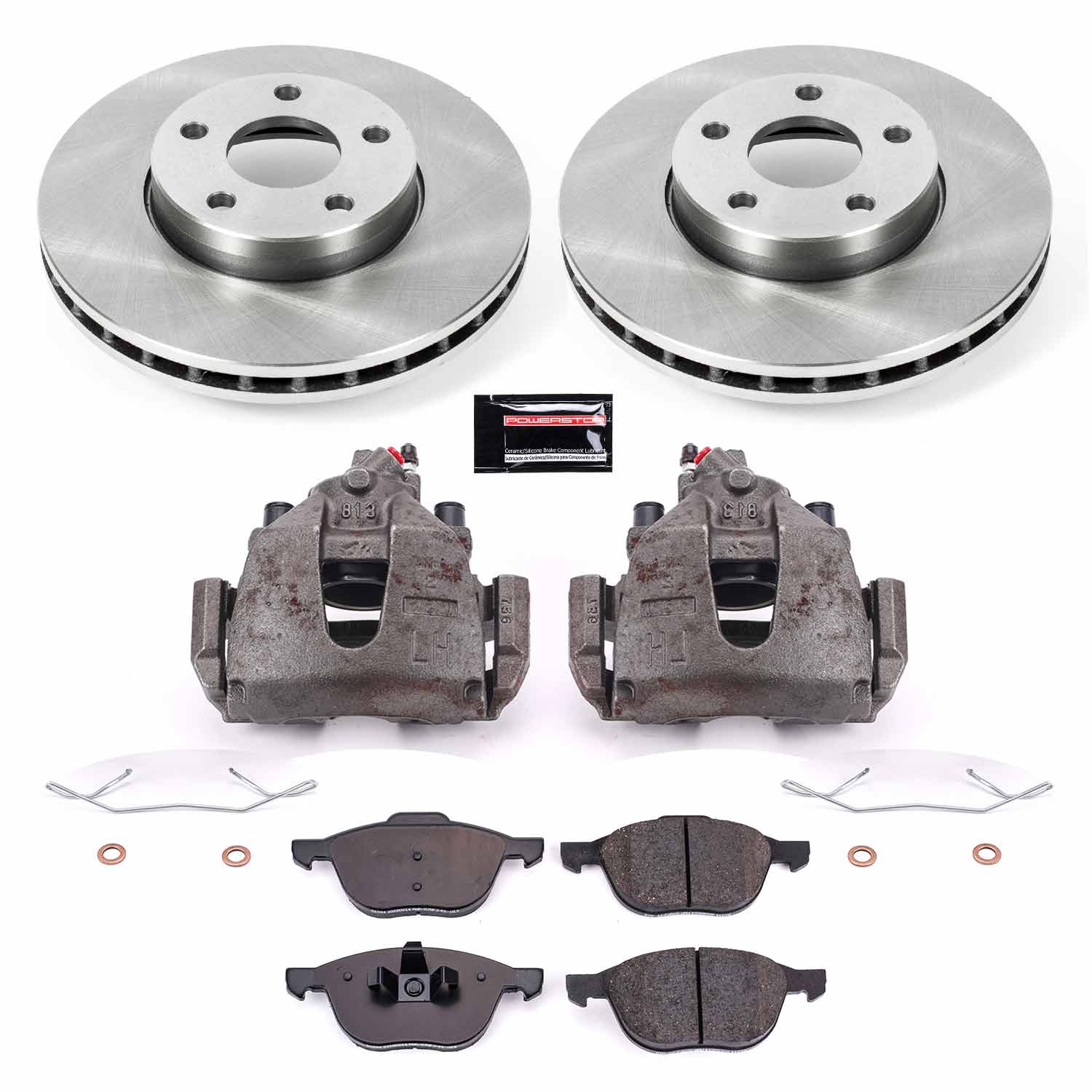 Power Stop KCOE5976B Autospecialty 1-Click OE Replacement Front Brake Kit With Calipers for 2012-2013 Volvo C30 product image