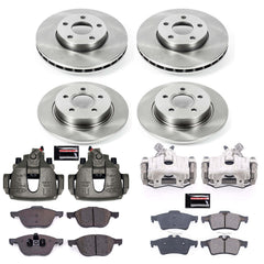 Power Stop KCOE5977A Autospecialty 1-Click OE Replacement Front And Rear Brake Kit With Calipers for 2014 Ford Focus Electric, SE, Titanium Rear Disc product image