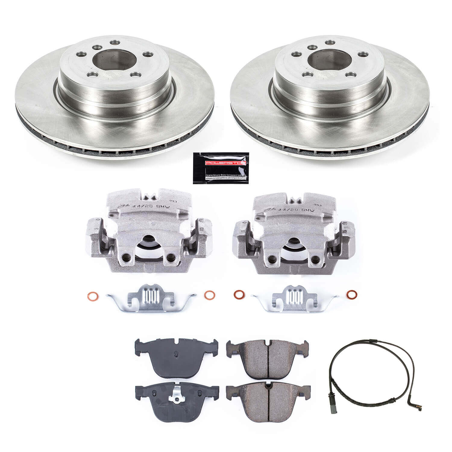 Power Stop KCOE5985 Rear Autospecialty 1-Click OE Replacement Pad And Rotor Kit With Calipers for 2008 BMW X6 XDRIVE50I, XDRIVE35I product image