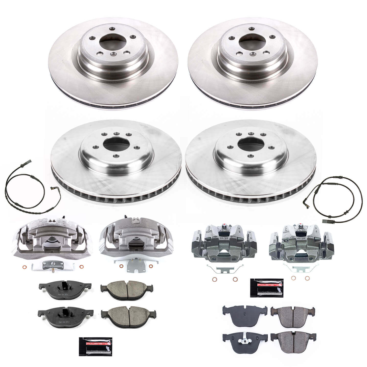 Power Stop KCOE6013 Front And Rear Autospecialty 1-Click OE Replacement Pad And Rotor Kit With Calipers for 2009 BMW 750I product image