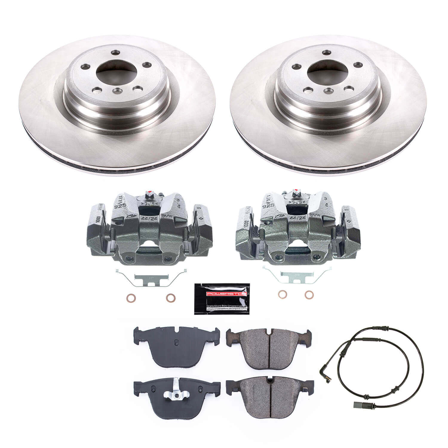 Power Stop KCOE6014 Rear Autospecialty 1-Click OE Replacement Pad And Rotor Kit With Calipers for 2009 BMW 750I product image