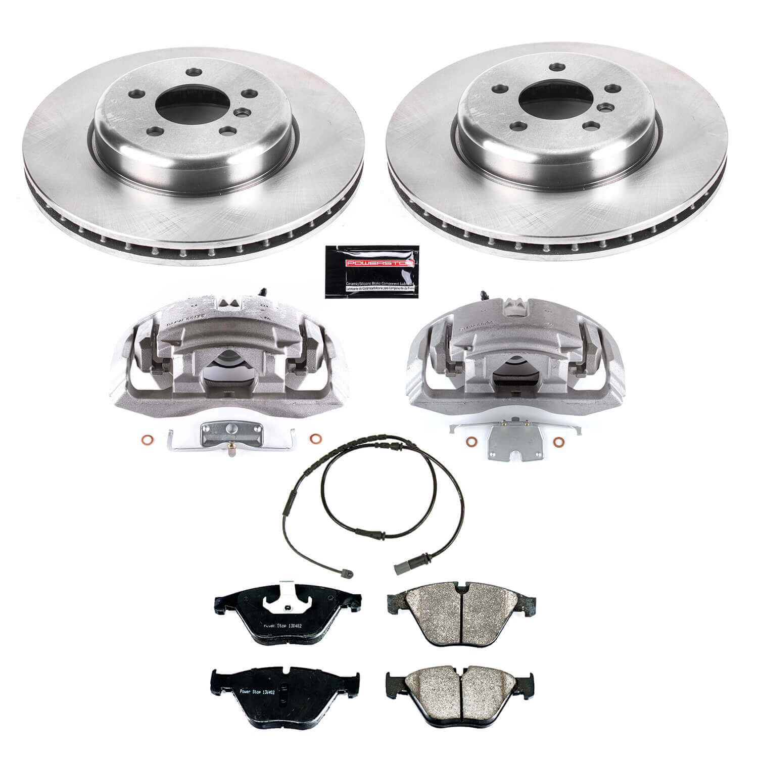 Power Stop KCOE6020 Front Autospecialty 1-Click OE Replacement Pad And Rotor Kit With Calipers for 2011 BMW 535I product image