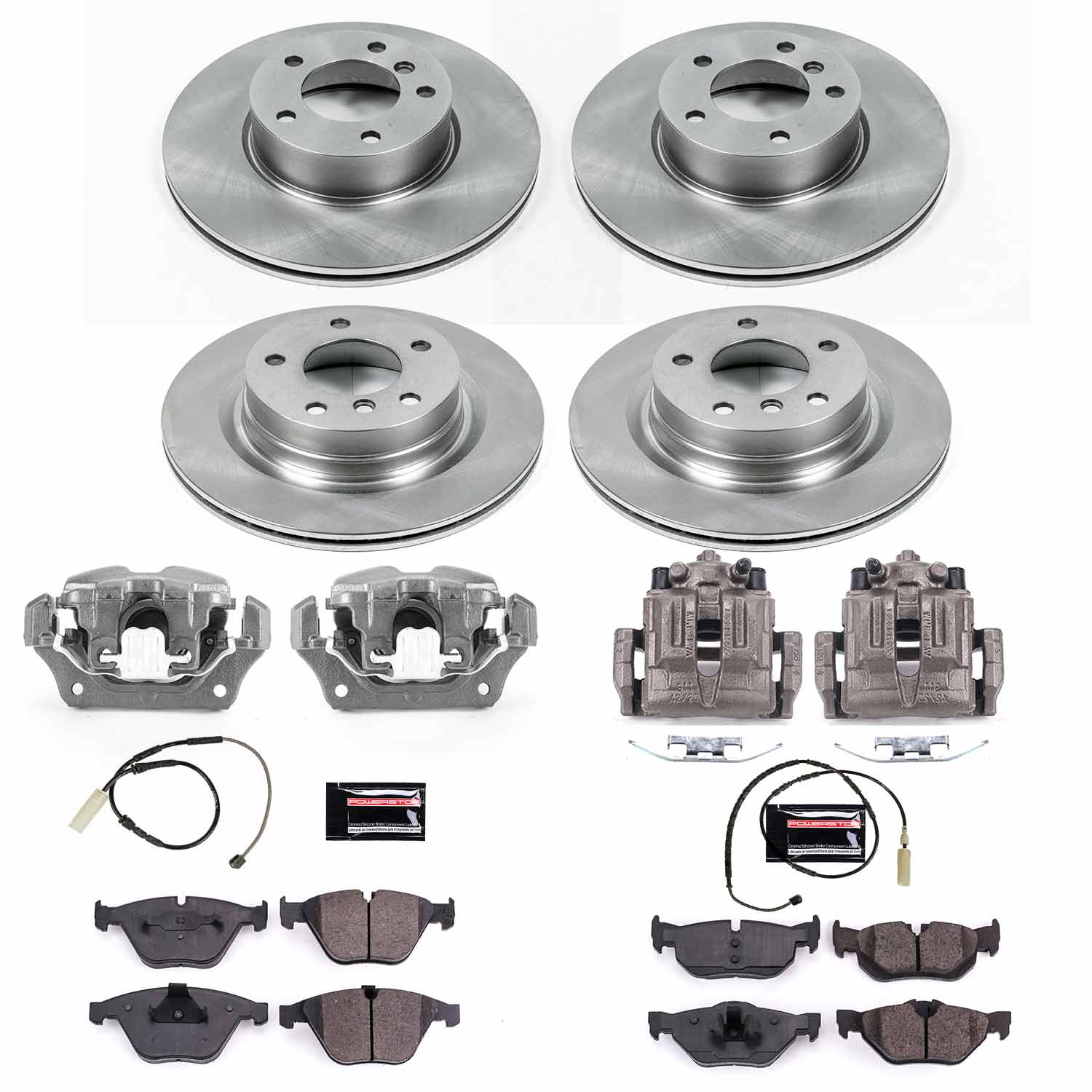 Power Stop KCOE6072 Autospecialty 1-Click OE Replacement Front And Rear Brake Kit With Calipers for 2011 BMW 328I Coupe (2 Door), Sedan (4 Door) product image