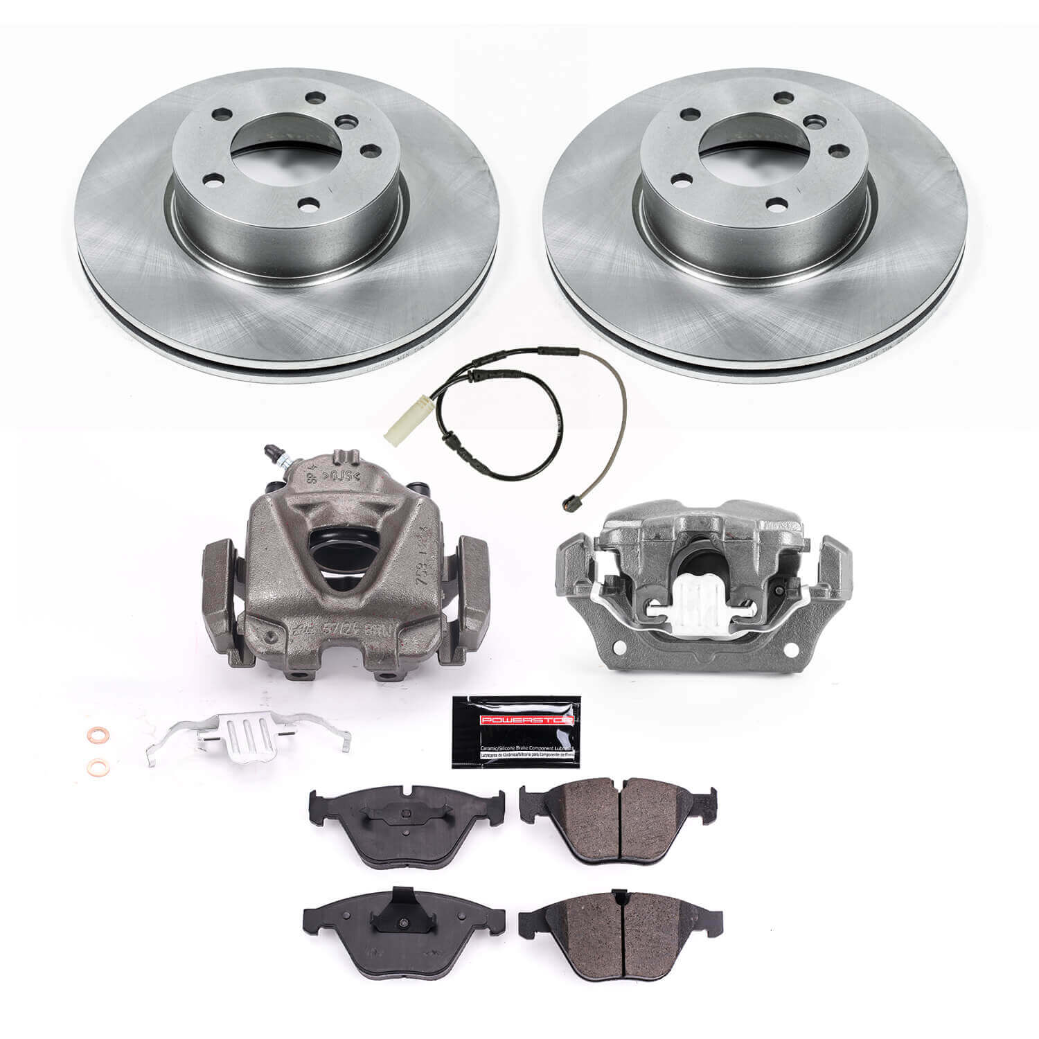 Power Stop KCOE6073A Front Autospecialty 1-Click OE Replacement Pad And Rotor Kit With Calipers for 2011 BMW 328I product image