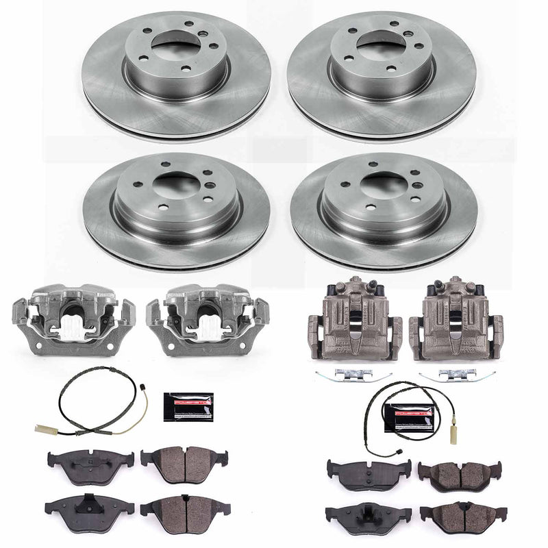 Power Stop KCOE6074 Autospecialty 1-Click OE Replacement Front And Rear Brake Kit With Calipers for 2011 BMW 328I Xdrive product image