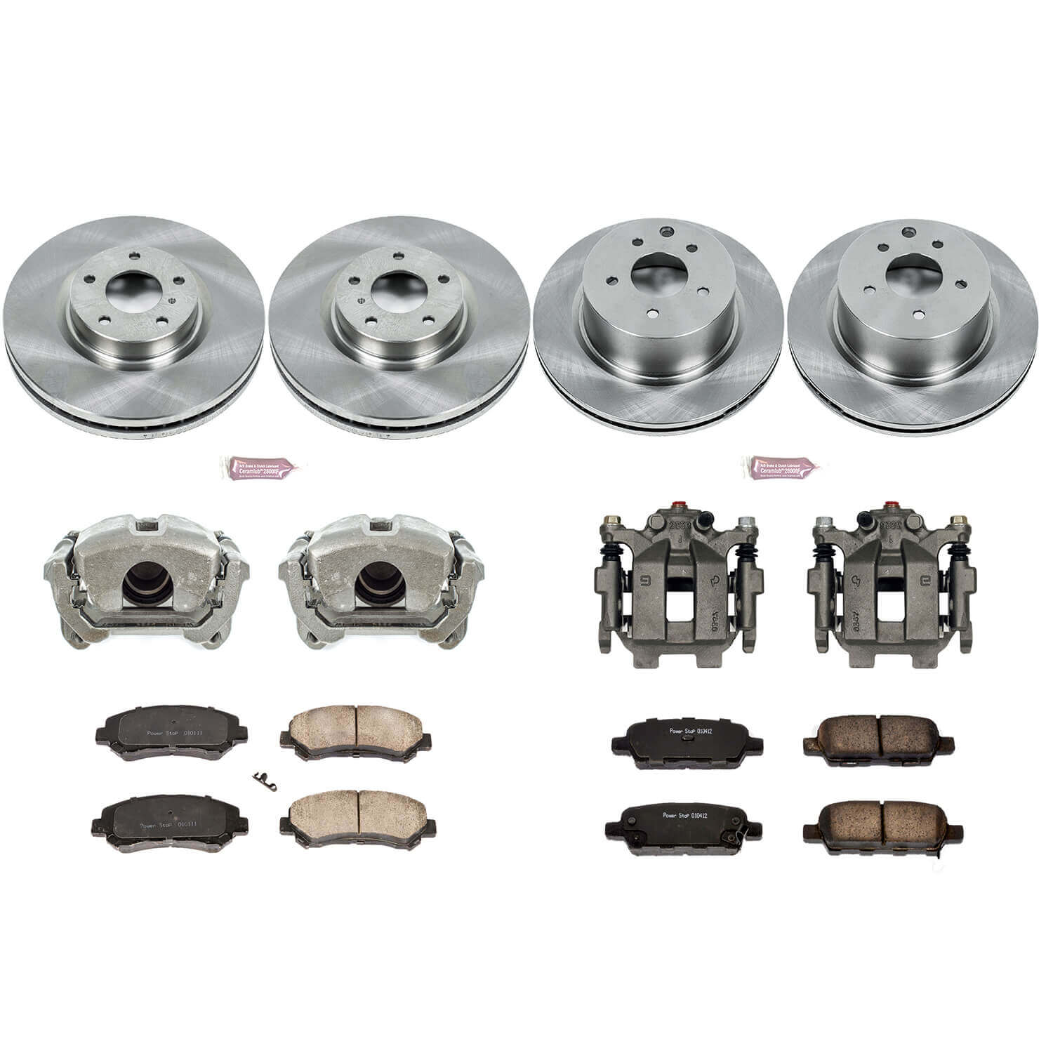 Power Stop KCOE6075 Autospecialty 1-Click Daily Driver Front And Rear Brake Kit for 2009-2014 Nissan Maxima product image