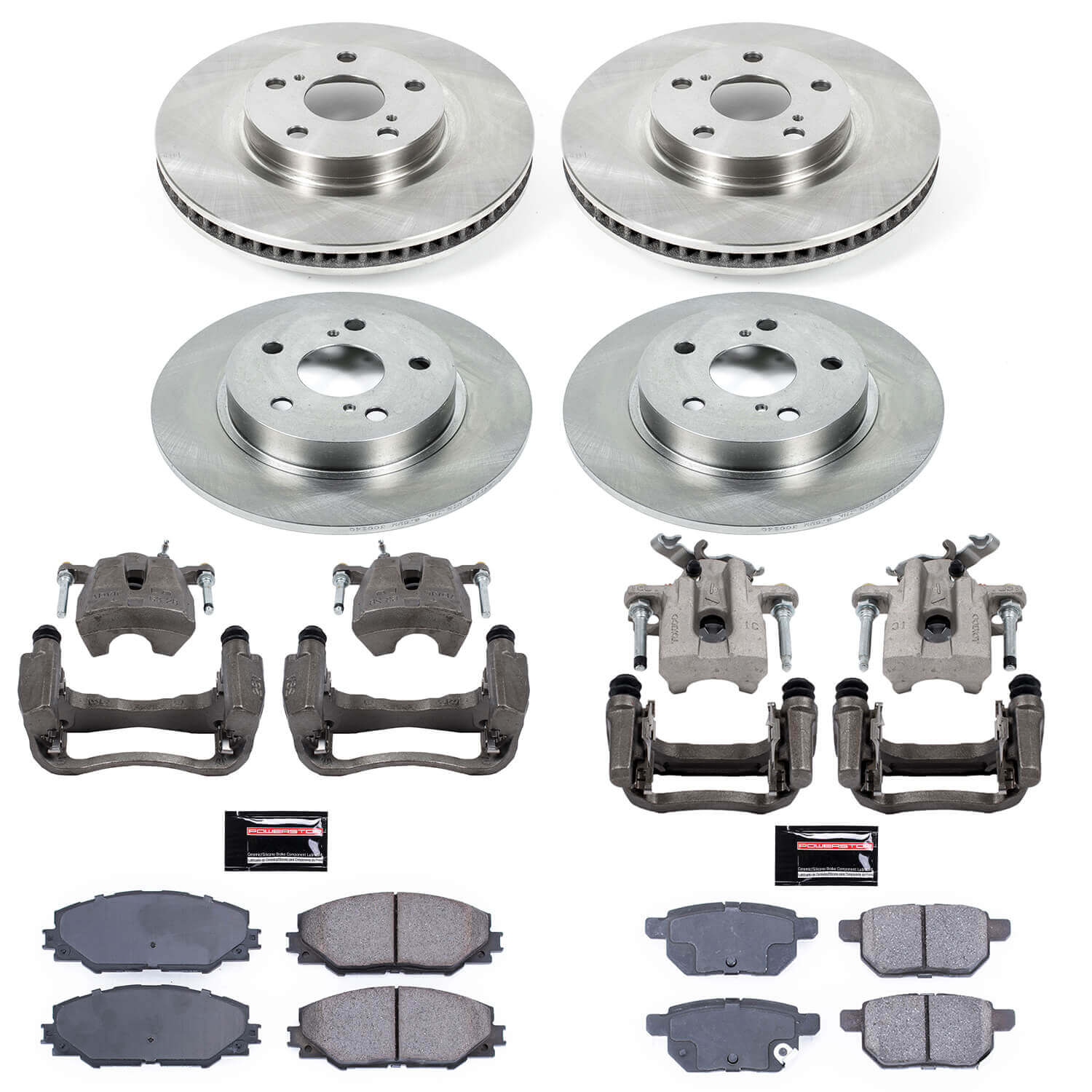 Power Stop KCOE6076 Autospecialty 1-Click Daily Driver Front And Rear Brake Kit for 2011-2016 Scion Tc product image