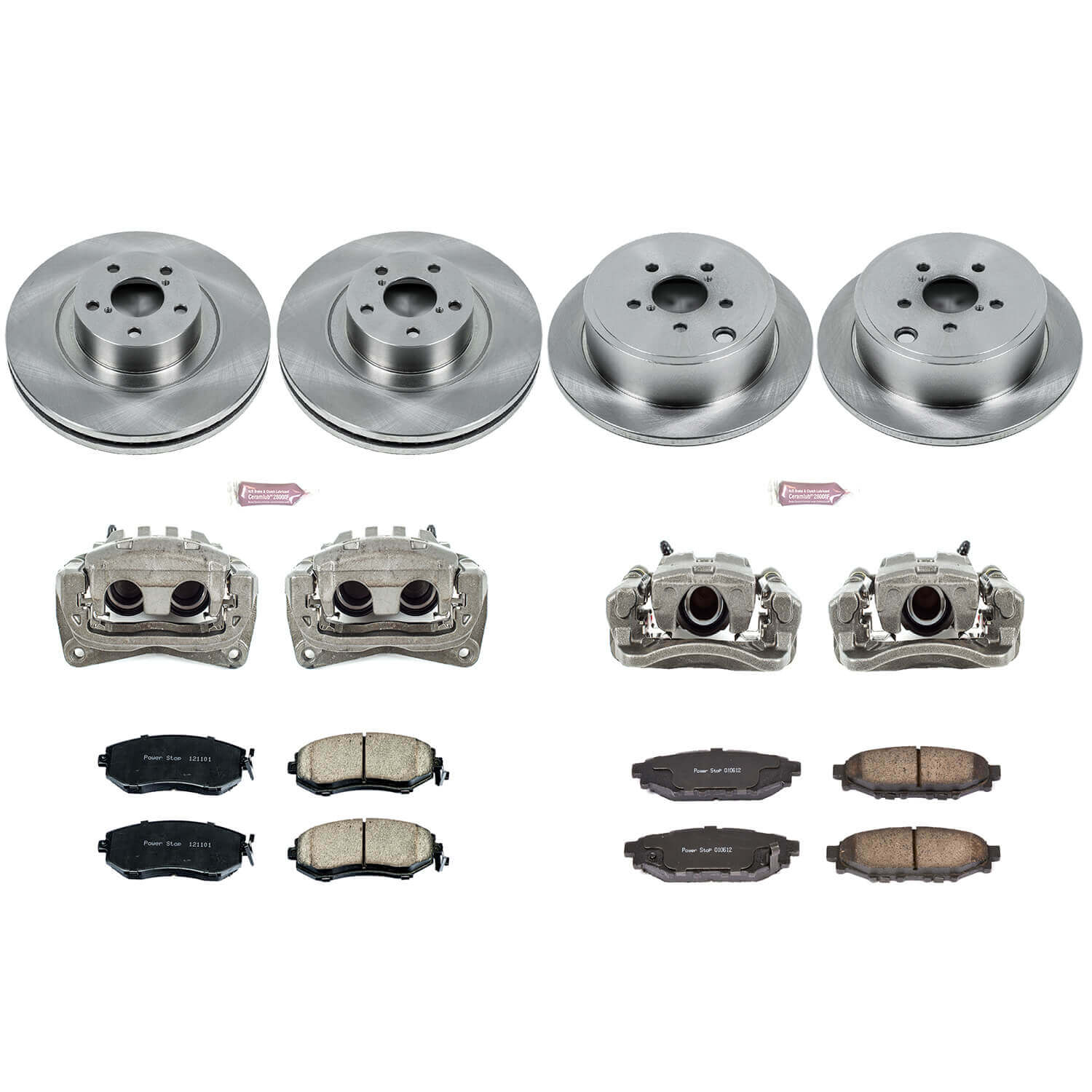 Power Stop KCOE6083 Autospecialty 1-Click Daily Driver Front And Rear Brake Kit for 2011-2013 Subaru Forester product image