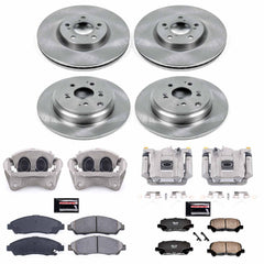 Power Stop KCOE6084 Autospecialty 1-Click OE Replacement Front And Rear Brake Kit With Calipers for 2012-2015 Honda Pilot product image