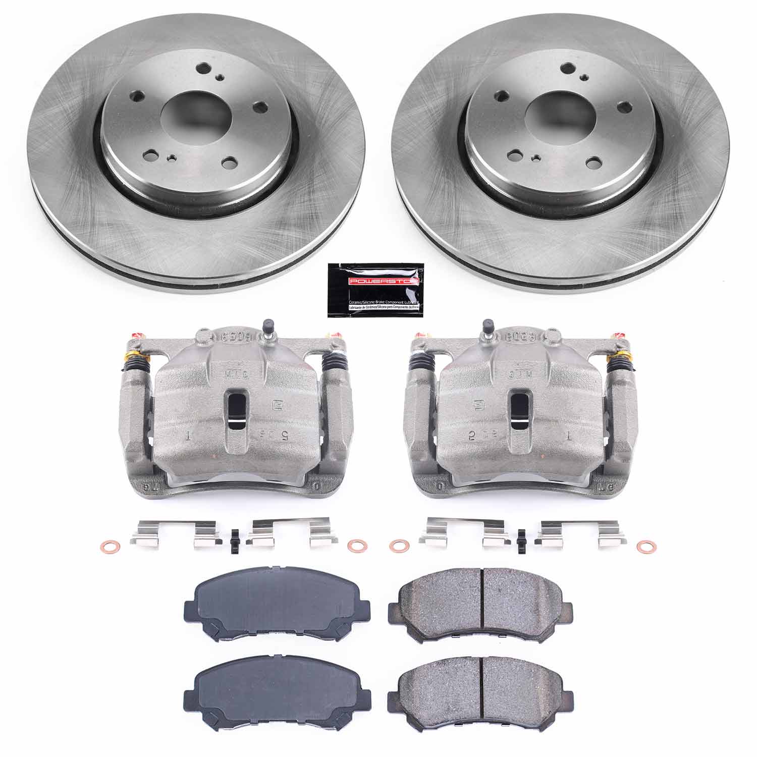 Power Stop KCOE6102 Autospecialty 1-Click OE Replacement Front Brake Kit With Calipers for 2010-2013 Suzuki Kizashi product image