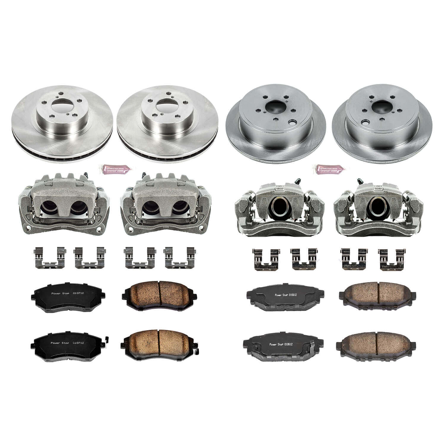 Power Stop KCOE6110 Autospecialty 1-Click Daily Driver Front And Rear Brake Kit for 2008 Subaru Impreza 2.5I, Outback Sport Rear Disc product image