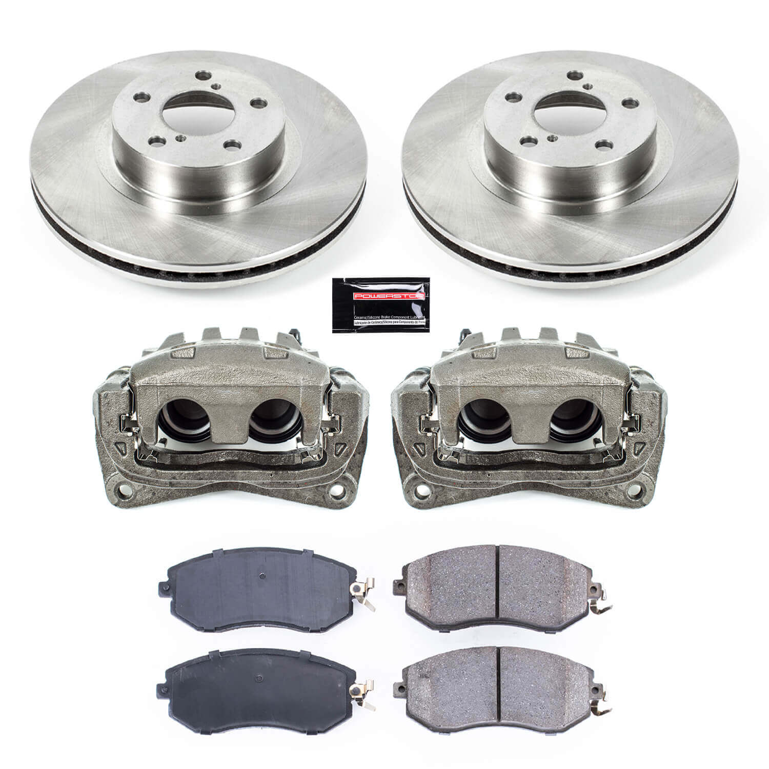 Power Stop KCOE6111 Autospecialty 1-Click OE Replacement Front Brake Kit With Calipers for 2011 Subaru Impreza 2.5I, 2.5I Premium, Outback Sport product image