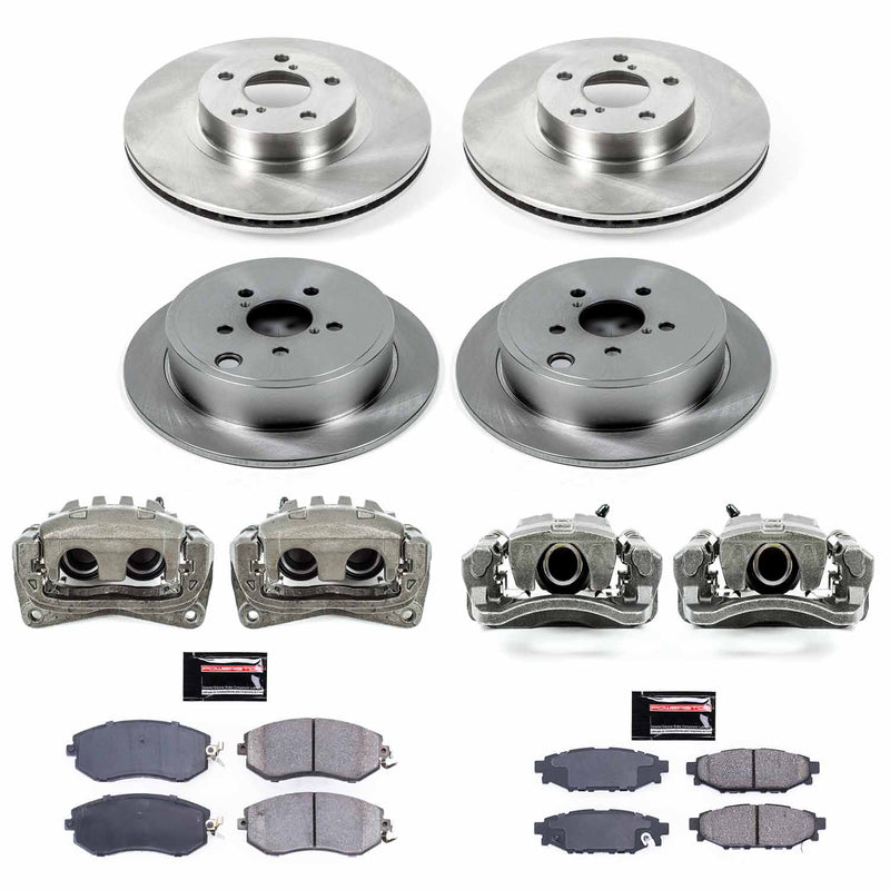 Power Stop KCOE6112 Autospecialty 1-Click OE Replacement Front And Rear Brake Kit With Calipers for 2011 Subaru Impreza 2.5I, 2.5I Premium, Outback Sport product image