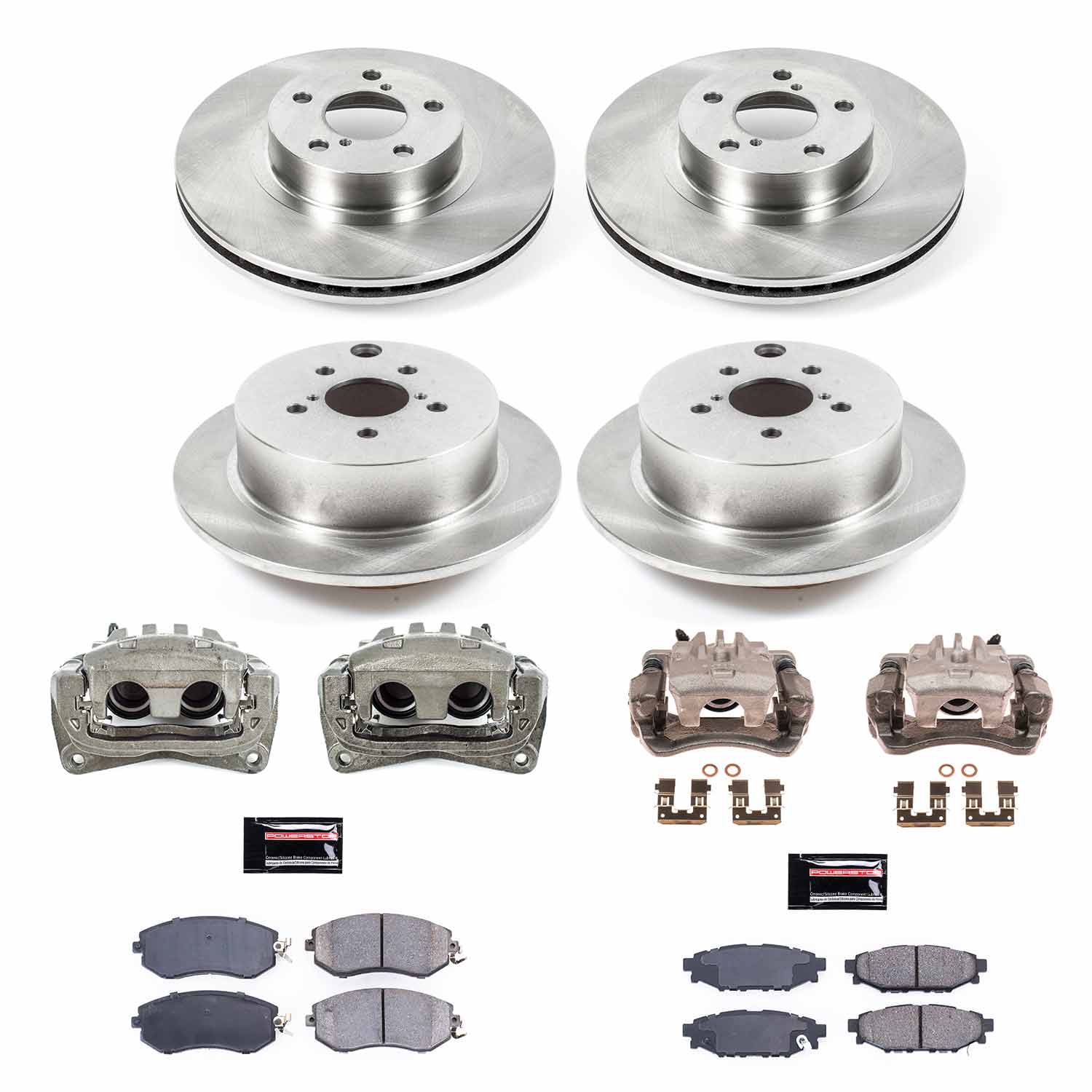 Power Stop KCOE6113 Front And Rear Autospecialty 1-Click OE Replacement Pad And Rotor Kit With Calipers for 2012-2014 Subaru Impreza Base, Limited, Premium, Sport Limited, Sport Premium product image
