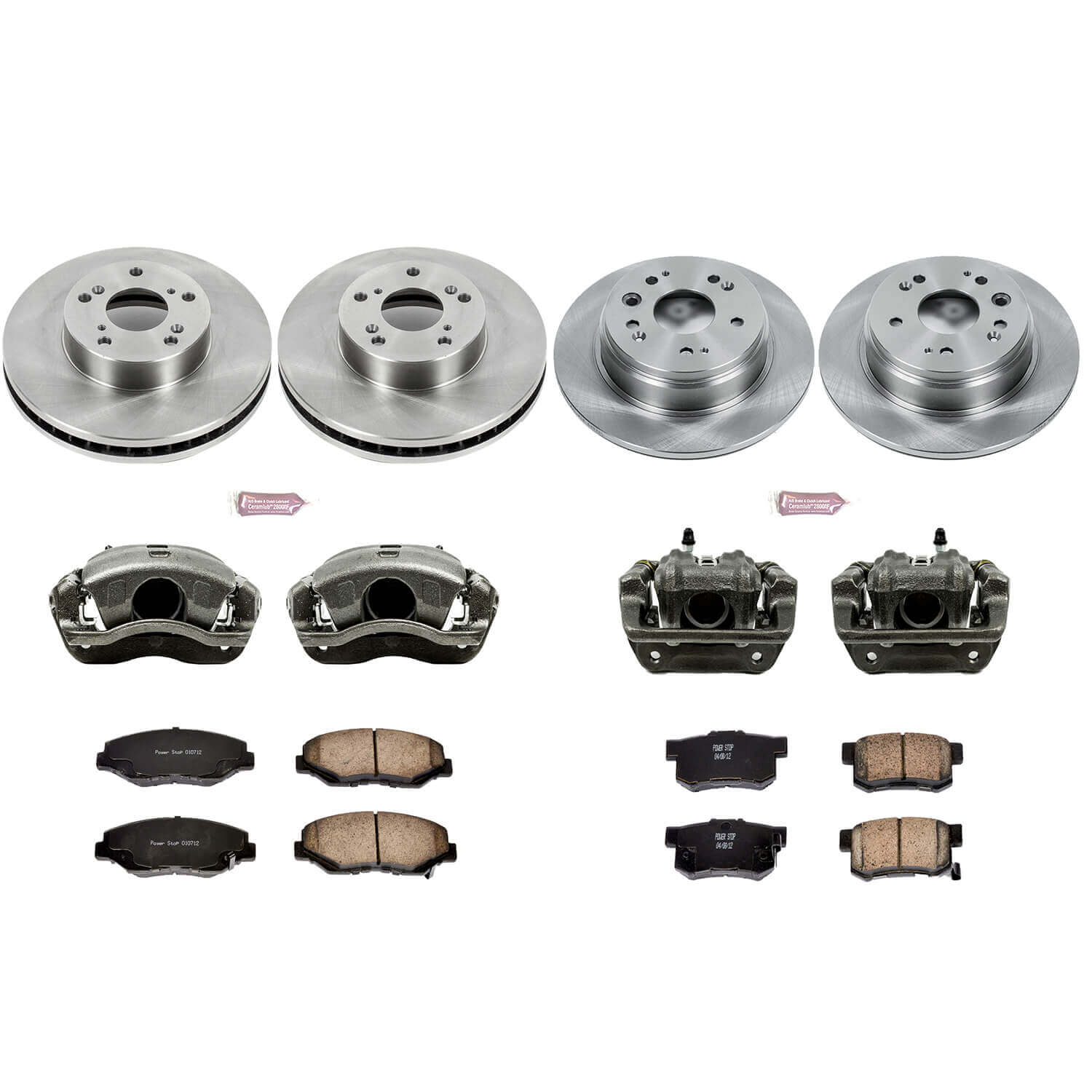 Power Stop KCOE6171 Autospecialty 1-Click Daily Driver Front And Rear Brake Kit for 2002-2004 Honda CR-V product image