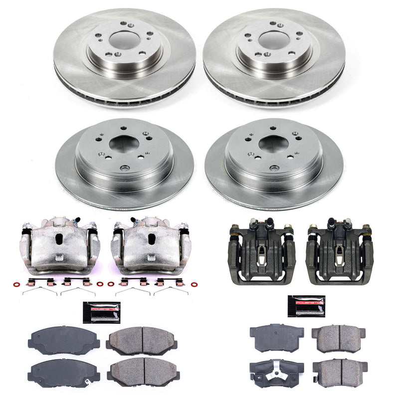 Power Stop KCOE6173 Autospecialty 1-Click OE Replacement Front And Rear Brake Kit With Calipers for 2005-2006 Honda CR-V product image