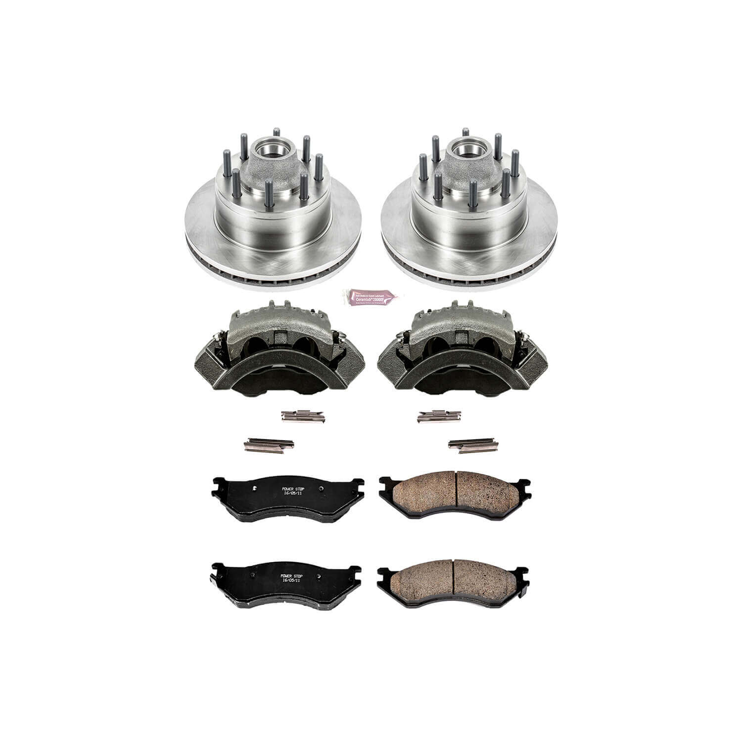 Power Stop KCOE6247 Autospecialty 1-Click Daily Driver Front Brake Kit for 2000 Ford F-150 Base, Lariat, XL, XLT Rear Wheel Drive product image