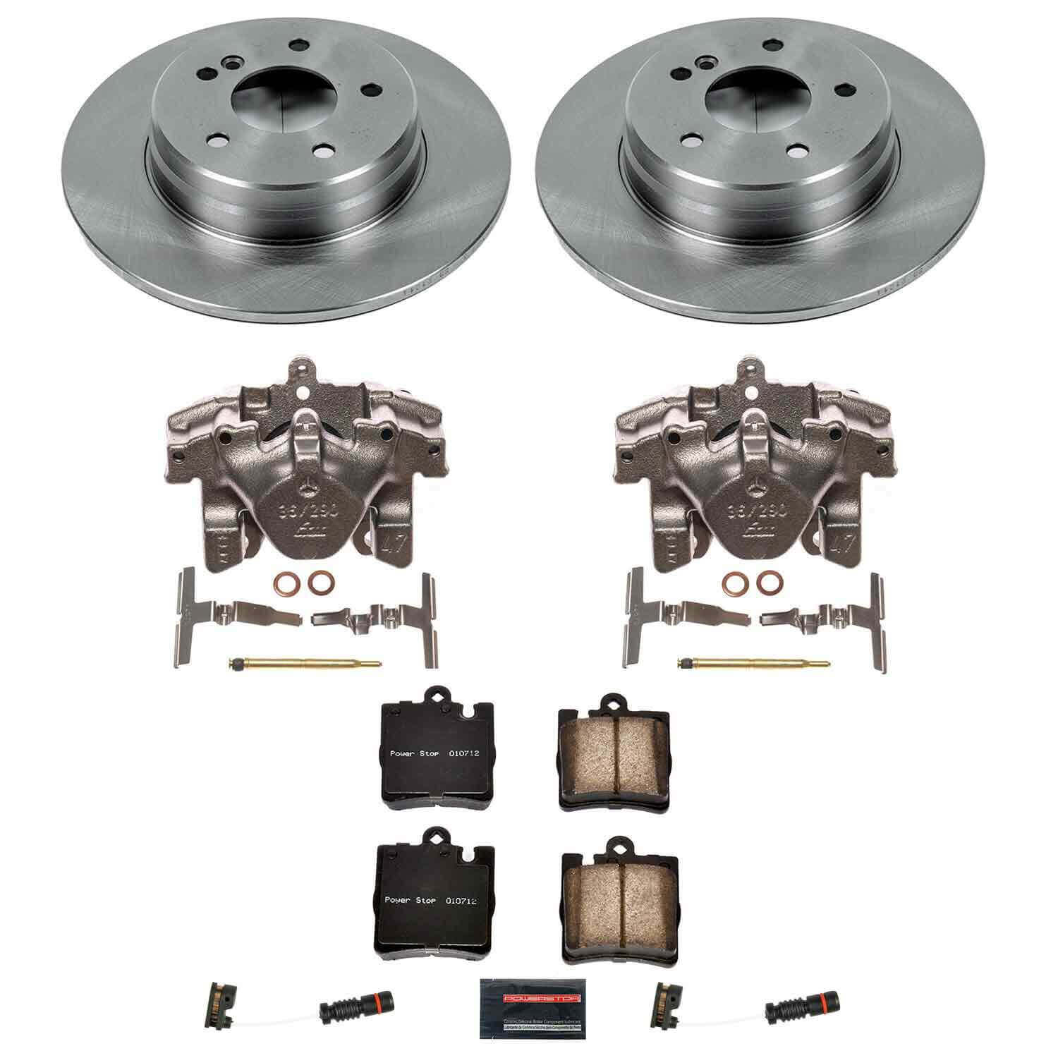 Power Stop KCOE627 Rear Autospecialty 1-Click OE Replacement Pad And Rotor Kit With Calipers for 2001-2002 Mercedes-Benz E430 Base product image