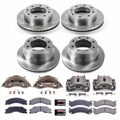 Power Stop KCOE6274 Front And Rear Autospecialty 1-Click OE Replacement Pad And Rotor Kit With Calipers for 2009-2020 Chevrolet Express 3500 product image
