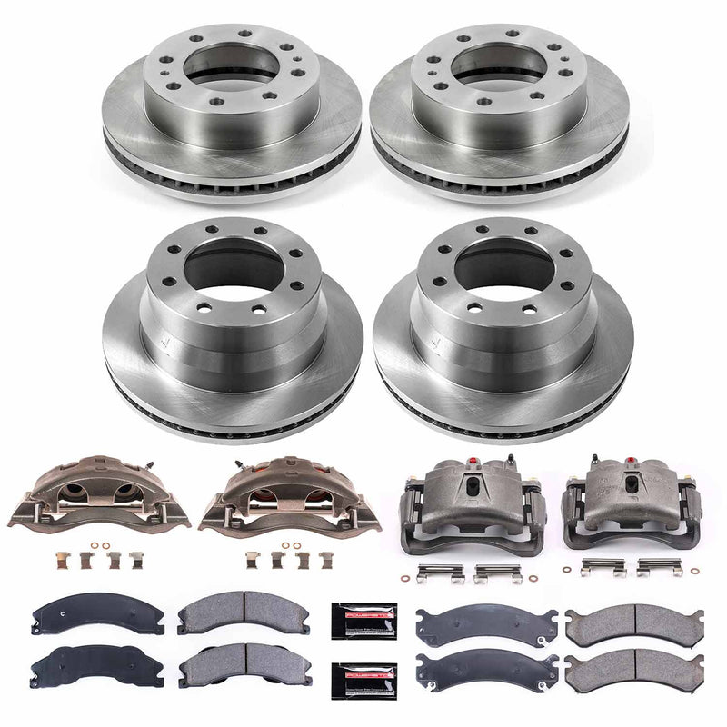 Power Stop KCOE6274 Front And Rear Autospecialty 1-Click OE Replacement Pad And Rotor Kit With Calipers for 2009-2020 Chevrolet Express 3500 product image