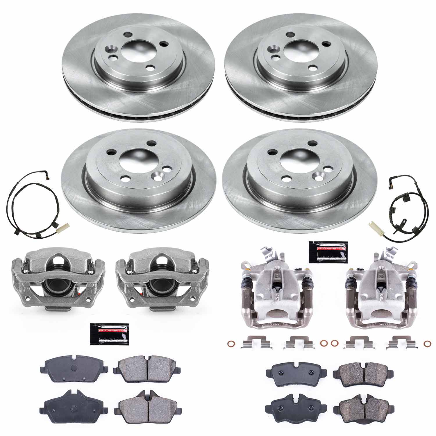 Power Stop KCOE6298 Autospecialty 1-Click OE Replacement Pad And Rotor Kit With Calipers for 2007 MINI Cooper Base Hatchback product image