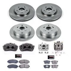 Power Stop KCOE6305 Front And Rear Autospecialty 1-Click OE Replacement Pad And Rotor Kit With Calipers for 2012-2016 Honda CR-V All Wheel Drive product image