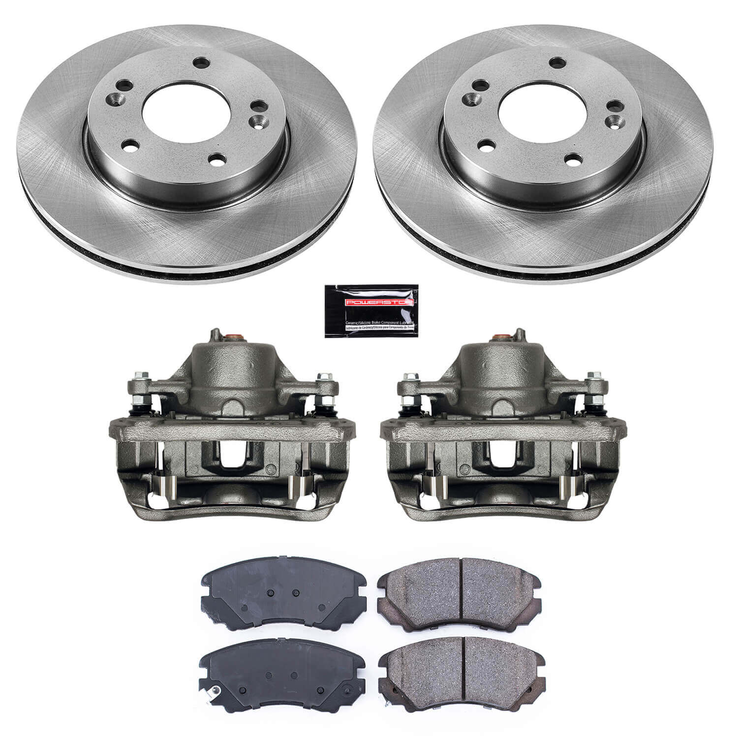 Power Stop KCOE6309 Autospecialty 1-Click OE Replacement Front Brake Kit With Calipers for 2010-2011 Kia Soul product image
