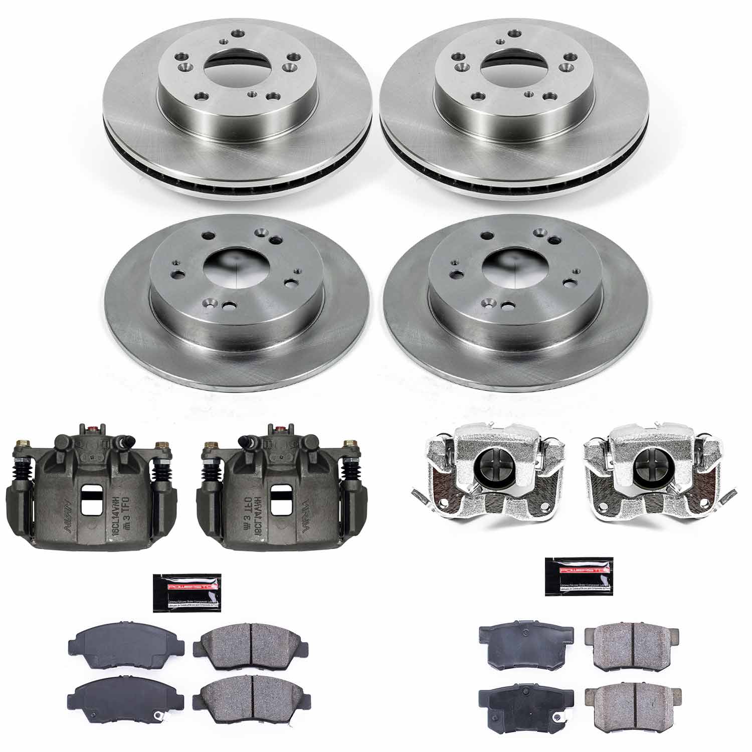 Power Stop KCOE6318 Autospecialty 1-Click Daily Driver Front And Rear Brake Kit for 2013-2015 Acura ILX product image