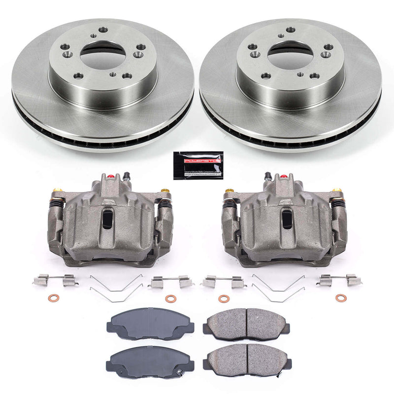 Power Stop KCOE6319 Autospecialty 1-Click OE Replacement Front Brake Kit With Calipers for 2012 Honda Civic DX, EX, EX-L, Hf, LX Sedan (4 Door) product image
