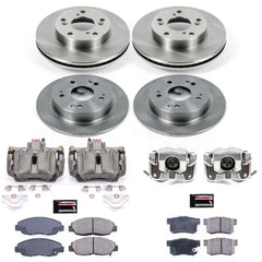 Power Stop KCOE6320 Autospecialty 1-Click OE Replacement Front And Rear Brake Kit With Calipers for 2012 Honda Civic EX, EX-L product image