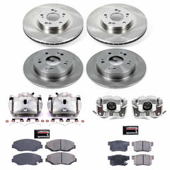 Power Stop KCOE6327 Autospecialty 1-Click OE Replacement Front And Rear Brake Kit With Calipers for 2013-2015 Acura ILX product image