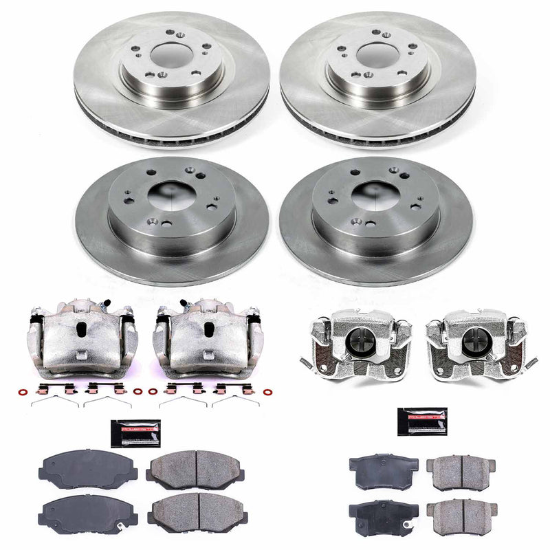 Power Stop KCOE6327 Autospecialty 1-Click OE Replacement Front And Rear Brake Kit With Calipers for 2013-2015 Acura ILX product image