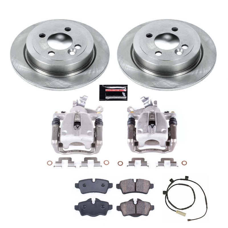 Power Stop KCOE6331 Rear Autospecialty 1-Click OE Replacement Pad And Rotor Kit With Calipers for 2011 MINI Cooper Base, Clubman, S, S Clubman product image