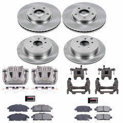 Power Stop KCOE6361 Autospecialty 1-Click OE Replacement Front And Rear Brake Kit With Calipers for 2011-2017 Nissan Quest product image