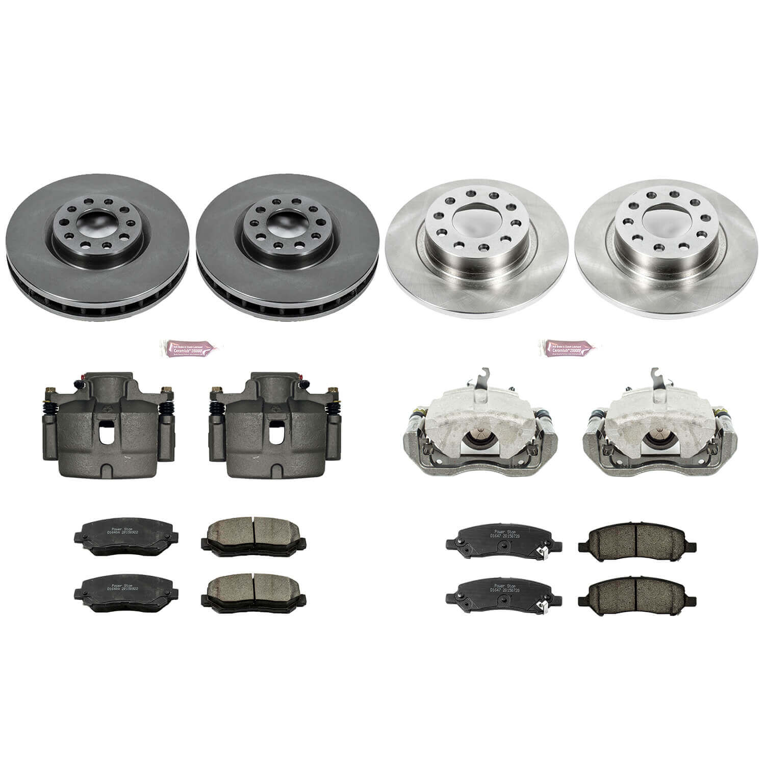 Power Stop KCOE6373 Autospecialty 1-Click Daily Driver Front And Rear Brake Kit for 2013-2016 Dodge Dart product image