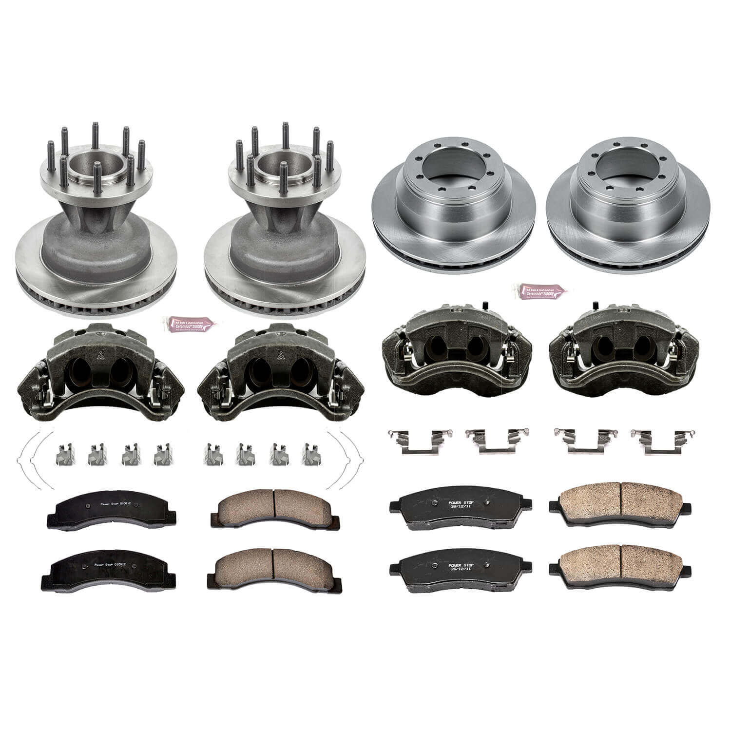 Power Stop KCOE6384 Autospecialty 1-Click Daily Driver Front And Rear Brake Kit for 2003-2004 Ford F-350 Super Duty Rear Wheel Drive product image