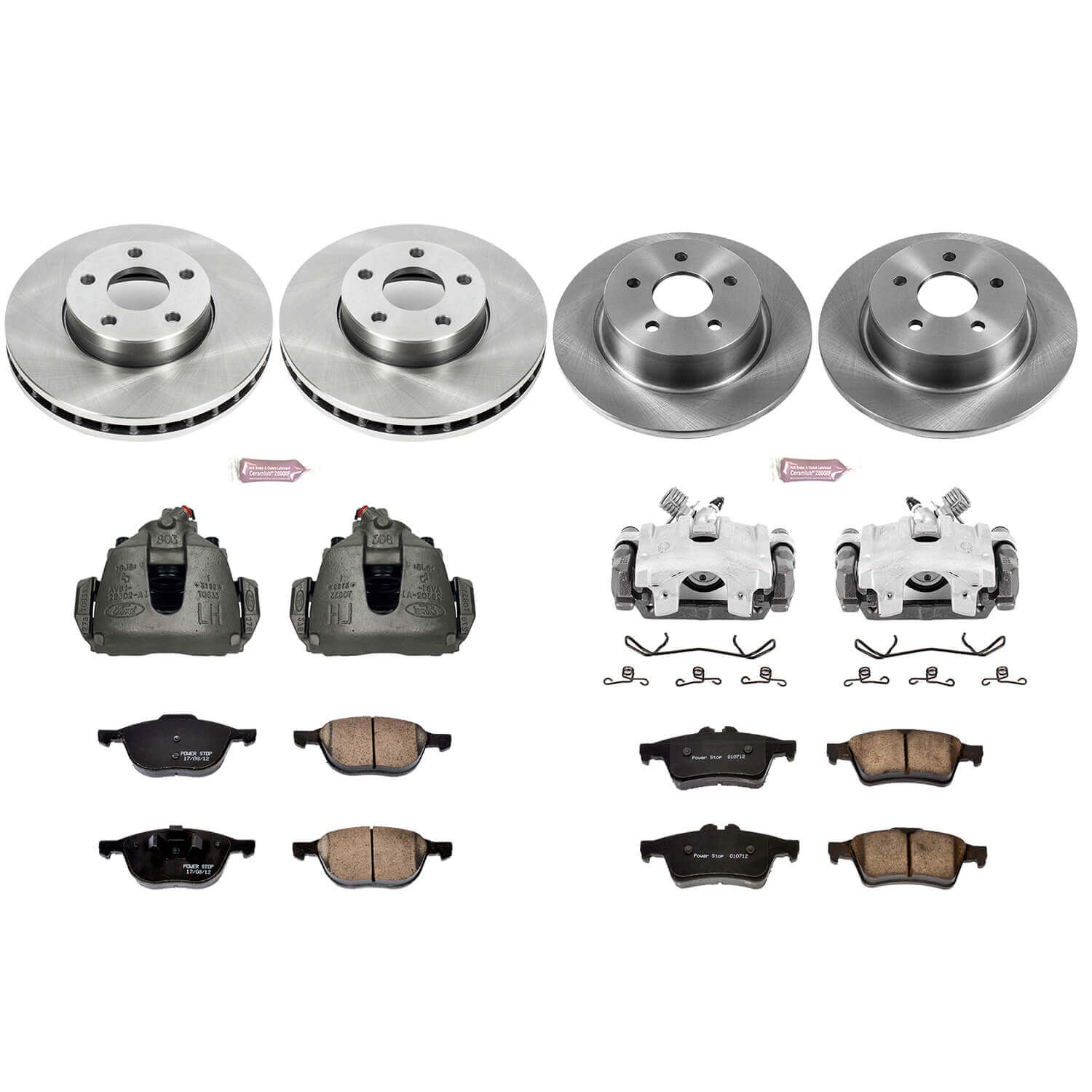 Power Stop KCOE6397 Autospecialty 1-Click OE Replacement Front And Rear Brake Kit With Calipers for 2013-2016 Ford C-Max Hybrid SE, Hybrid SEL product image