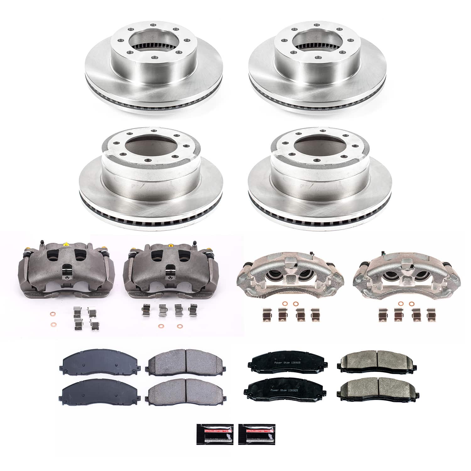 Power Stop KCOE6405 Front And Rear Autospecialty 1-Click OE Replacement Pad And Rotor Kit With Caliper for 2012-2022 Ford F-250 Super Duty 4 Wheel Drive product image