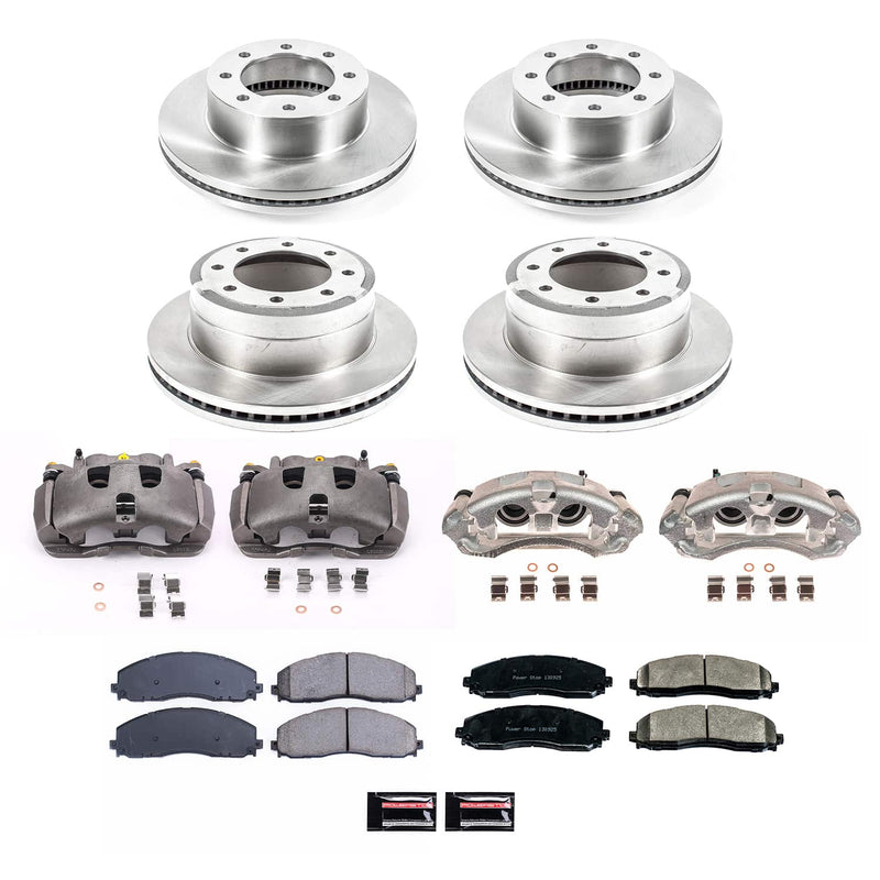 Power Stop KCOE6405 Front And Rear Autospecialty 1-Click OE Replacement Pad And Rotor Kit With Caliper for 2012-2022 Ford F-250 Super Duty 4 Wheel Drive product image