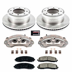 Power Stop KCOE6407A Rear Autospecialty 1-Click OE Replacement Pad And Rotor Kit With Calipers for 2012-2022 Ford F-250 Super Duty product image
