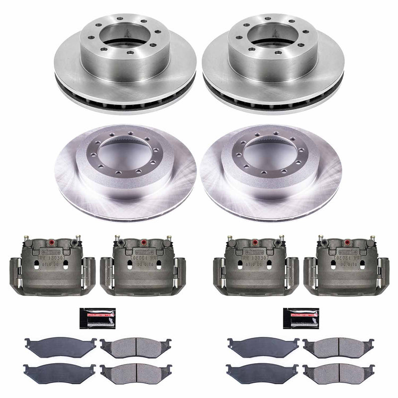 Power Stop KCOE6408 Autospecialty 1-Click OE Replacement Pad And Rotor Kit With Calipers for 2002-2004 Ford F-450 Super Duty product image