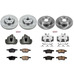 Power Stop KCOE6477 Autospecialty 1-Click OE Replacement Front And Rear Brake Kit With Calipers for 2013-2016 Ford Escape Front Wheel Drive product image